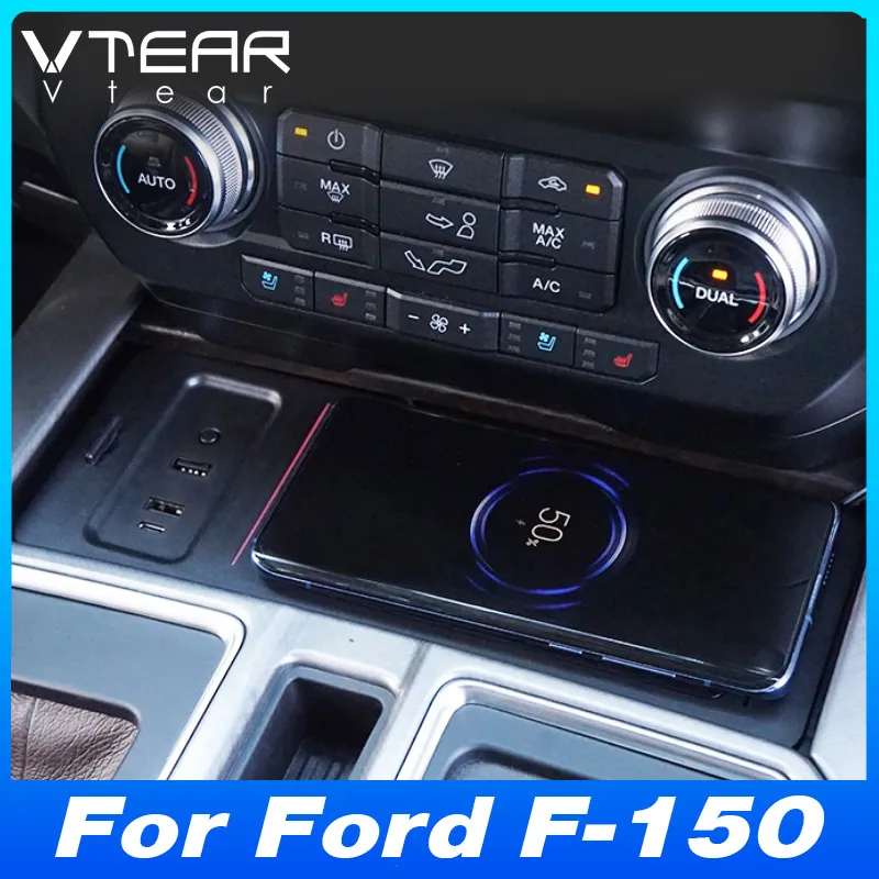 

Для Ford Raptor F-150 F150 (2015-2024) Беспроводное автомобильное зарядное устройство-адаптер панели мобильного телефона с быстрой зарядкой | Модификация аксессуара