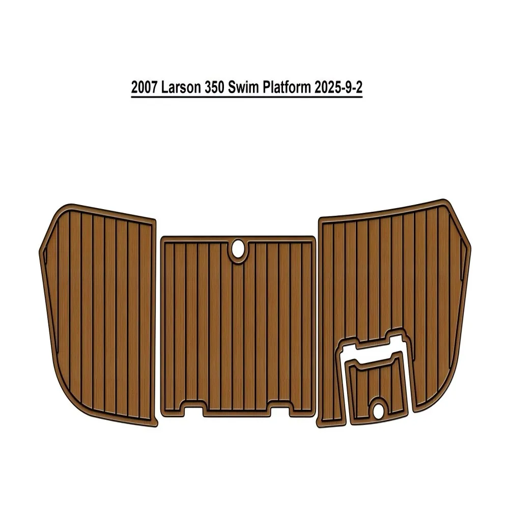 

2007 Larson Cabrio 350, подушка для плавания на платформе, лодка, пена EVA, искусственный тиковый коврик для пола, SeaDek, стиль Gatorstep, самоклеящийся d9j3h2d4o
