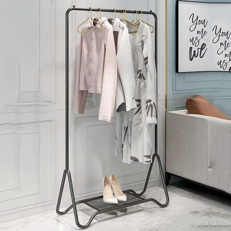 

Modern Heavy Duty Hanger Metal Design Floor Standing Clothes Rack Bedroom Walldrope Storage Porte Manteau House Hall Furniture