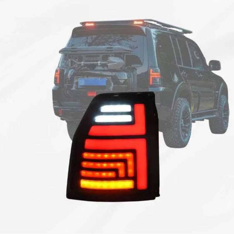 

Светодиодные задние фонари для Mitsubishi Pajero V93/V97 2008-2022, автомобильные светодиодные фары заднего хода, DRL Dymanic, указатель поворота, задний фонарь