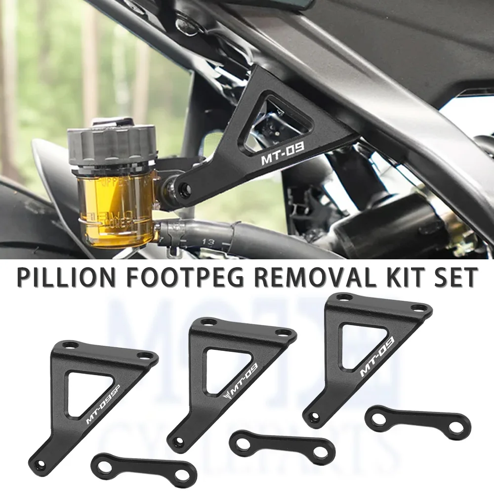 Rear Foot Pegs Footrest Blanking Plate For YAMAHA MT-09 MT09 MT 09 SP 2024 2025 2026 Motorcycle Pillion Footpeg Removal Kit Set