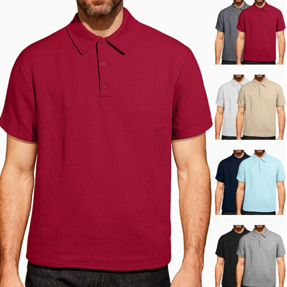 2026 Men's New Summer Loose Casual Lapel Men's Clothing With Multiple Colors To Choose From For Daily Wear