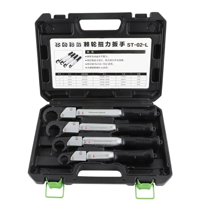 High-Precision Ratchet Torque Wrench Set Open End for Spark Plug AC Maintenance 10-100Nm