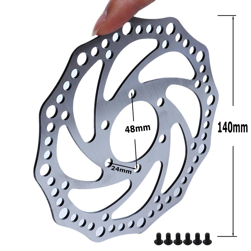 Hot sell 3 holes 6 holes Disc Brake Piece Rotor 140mm Electric Scooter Disc Brakes Rotor With screw Electric Scooter Accessories