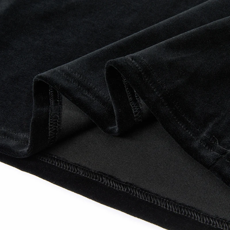 Schabbat-Kleid für Teenager/Frauen, Winter-Robe mit Kurzen Ärmeln, 2 Kordelbändern, Mädchen Schwarzes Velours-Kleid, Größen XS-XXXL – Detail 16