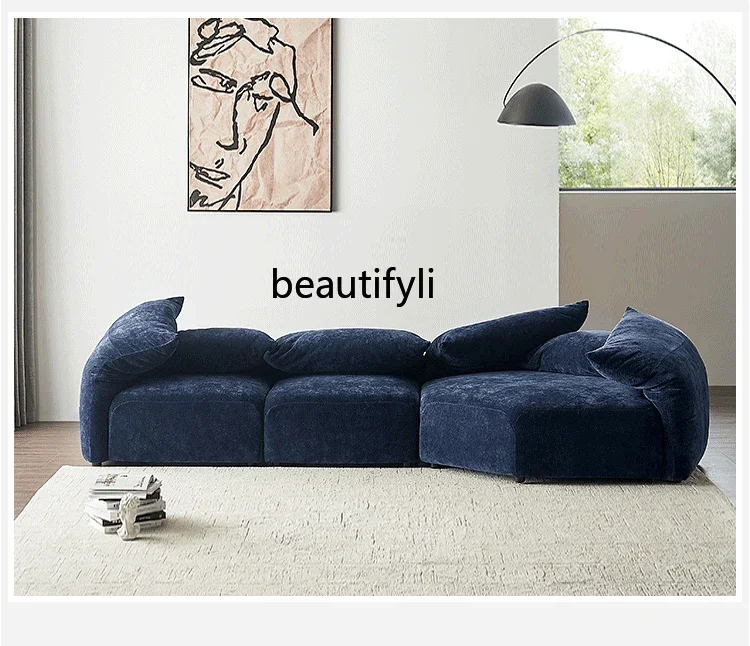 

Sofa minimalist fabric curved size apartment creative sofa