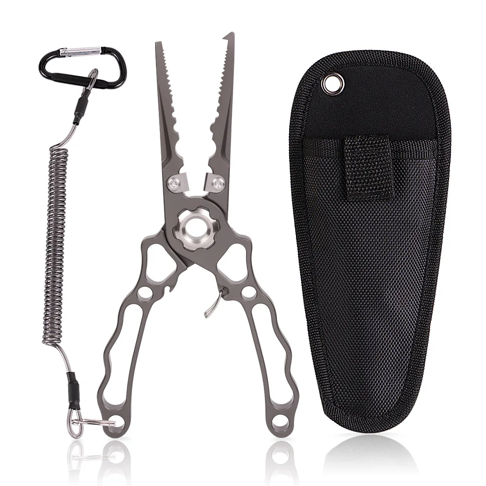 Stainless Steel High-Hardness Sea Fishing Pliers Multi-Function Tungsten Steel Line Cutting Pliers Rust-Resistant Fishing Pliers