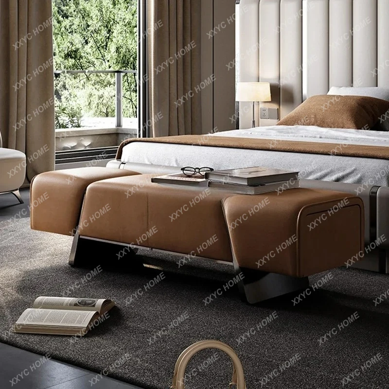 HJlight luxury bedside stool storage high-end sofa bench