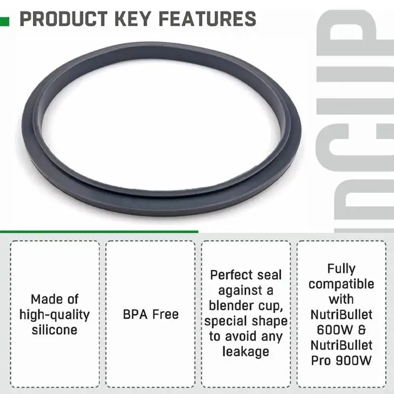 A0NC Fresh-Lid Cup Rubber Gaskets For Nutribullet 32OZ 900W Mixer Cup