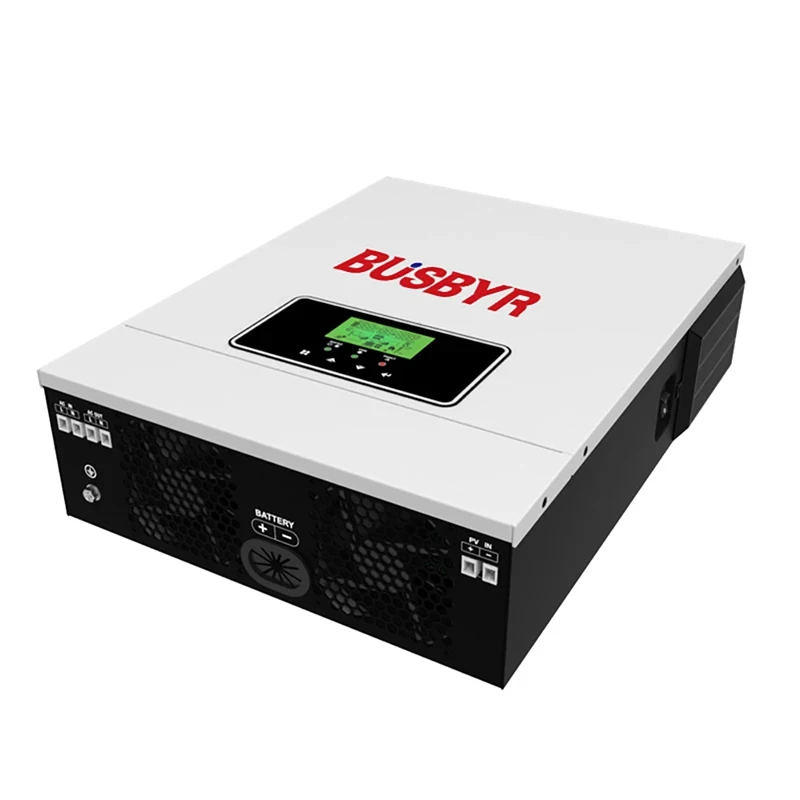 BUSBYR 3200W Hybrid Solar Inverter Built-in MPPT 80A Solar Charger 24V Battery Charger 230VAC Output PV Max 400VDC Inverter