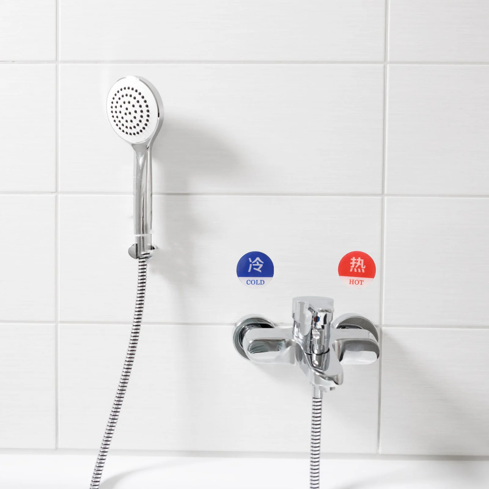 Hot and Cold Water Signs Stickers for Faucet Small Shower Labels Hot/cold Sea Animal