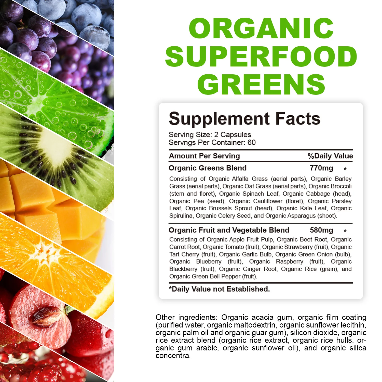 Organic Super Greens - Boost Energy, Immunity & Gut Health