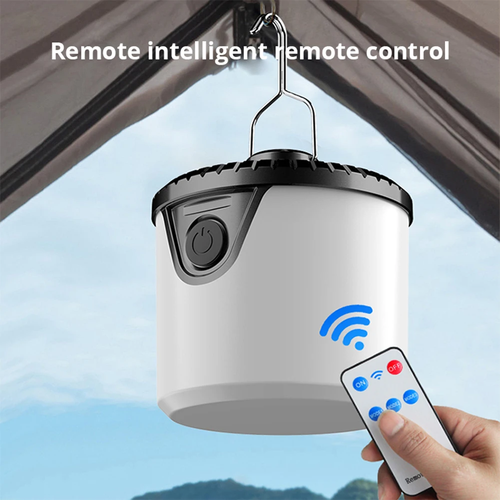 Lampe de camping LED portable étanche avec télécommande, lanternes solaires et rechargeables par USB, 8 modes d'éclairage, IP65, Motorstator