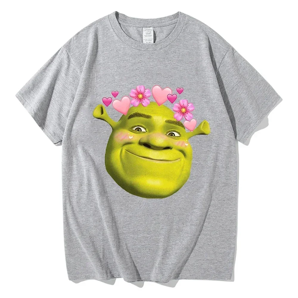 Camisetas de Shrek Is Love para hombre, camisas de algodón con estampado de Manga corta, estilo coreano, guapo, para las cuatro estaciones, Y2K,