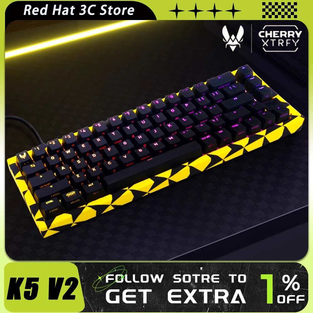 

Xtrfy K5v2 Customize Mechanical Keyboard Vitality Cherry Switch Hot Swap RGB Professional E-Sports Gaming Keyboard Pc Gamer Gift