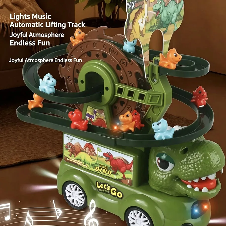 1pcs Cartoon Animal Ferris Wheel Track Car Toy with Light and Music Puzzle Parent-Child Interactive Birthday Christmas Gift