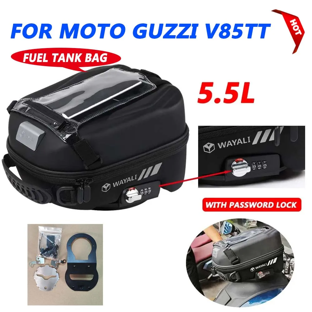 For MOTO Guzzi V85TT V85 TT V 85 TT V 85TT Motorcycle Accessories Fuel Tank Bag Luggage Storage Bags Tanklock Racing Backpack