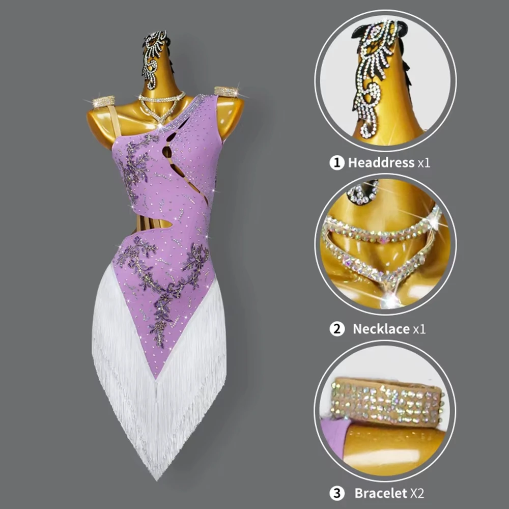 ชุดเต้นรำลาตินใหม่ปี 2025 สำหรับผู้หญิง ชุดออกงานปาร์ตี้ ชุดกีฬา ชุดคอสตูมสำหรับสาวๆ ชุดออกงานพรอม ชุดซัมบ้าสำหรับฝึกซ้อมและงานกลางคืน