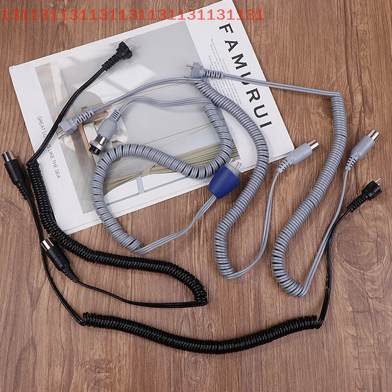 

Black Grey 3-pin 9mm 6mm For Strong 210 204 90 105L 102L Nail Handle Power Cable Electric Manicure Drill Spring Wire