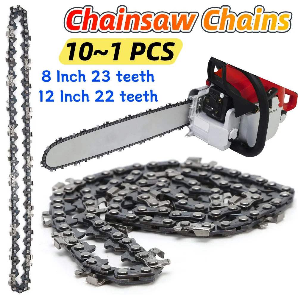 

10-1PCS 8/12Inch Chainsaw Accessories Portable Electric Chainsaws Accessory Circular Saw Electric Chain Saw Chains for Logging