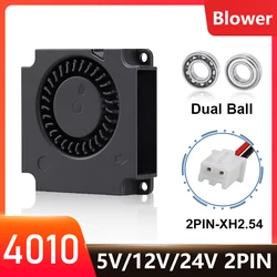 1PCS Gdstime 4cm 40mm 3D Printer Blower Fan 5V 12V 24V 40x40x10mm 4010 Blower Printer Cooling DC Turbo Blower Fan Radial Fans