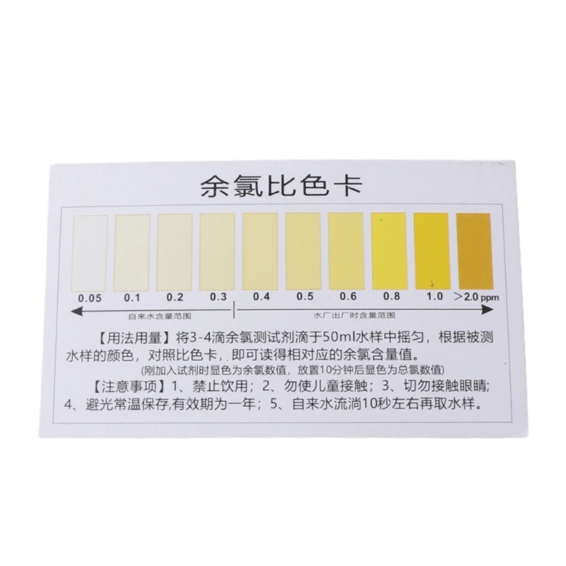 Bộ chất lỏng kiểm tra độ pH 10ml kèm thẻ kiểm tra cho vòi nước tại nhà và bể bơi nước giếng Thủy canh lỏng dễ vận hành Dropship