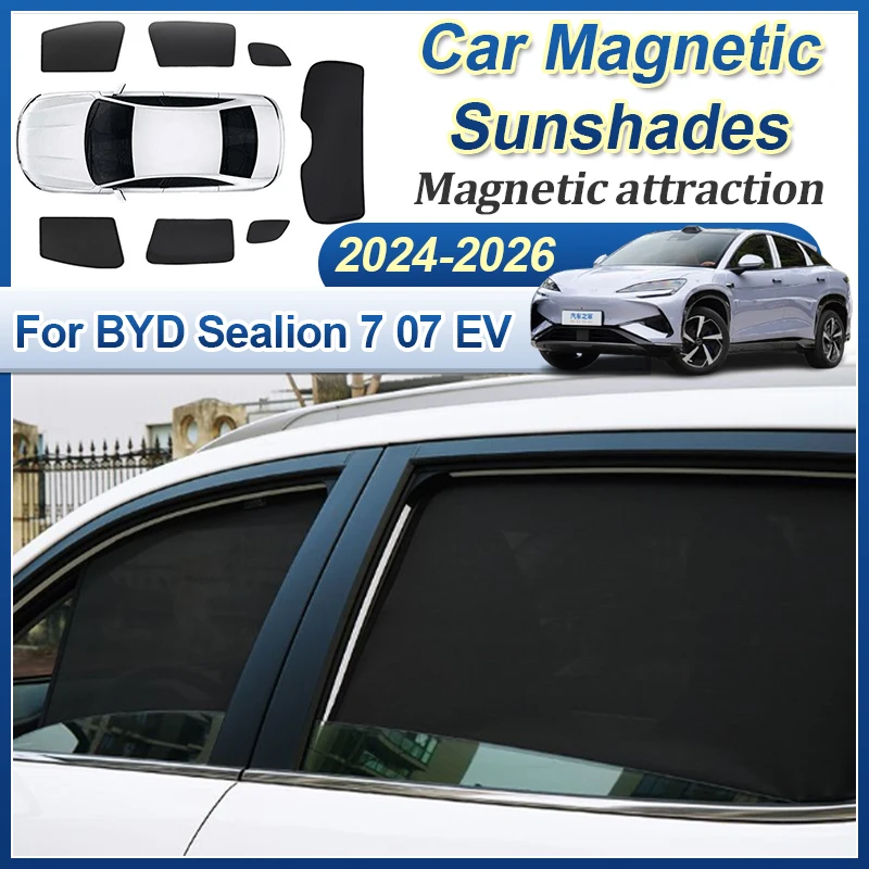 

Для BYD Sealion 7 07 EV: Аксессуары 2024, 2025, 2026 – Солнцезащитные шторки, Автомобильные анти-УФ козырьки, Складные солнцезащитные экраны для окон, Автоаксессуары