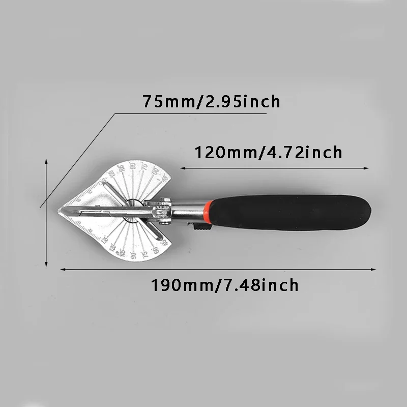 45-135° Multi Angle Miter Cutter Hand Tools Shear With 20 Replacement Blades For home decor PVC PE Soft Wood Plastic Duct