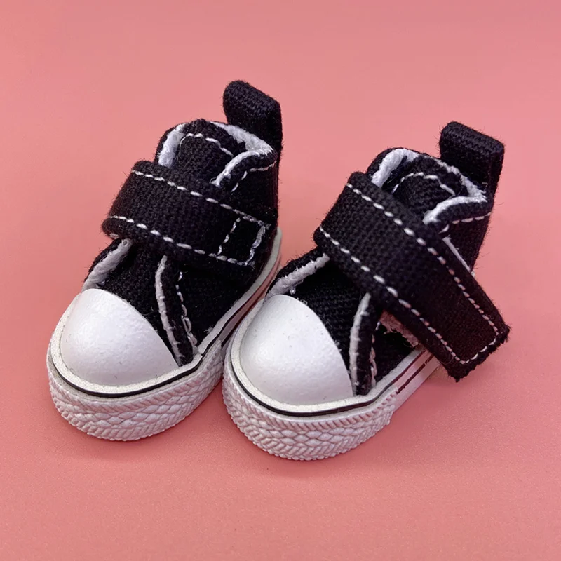 Tilda 3.6cm Fabric Doll Shoes For Blythe Doll Ob24 Toy Doll 1/8,Canvas Sneakers Shoes for EXO KPOP Stuffed Doll 1/6 Joint Body