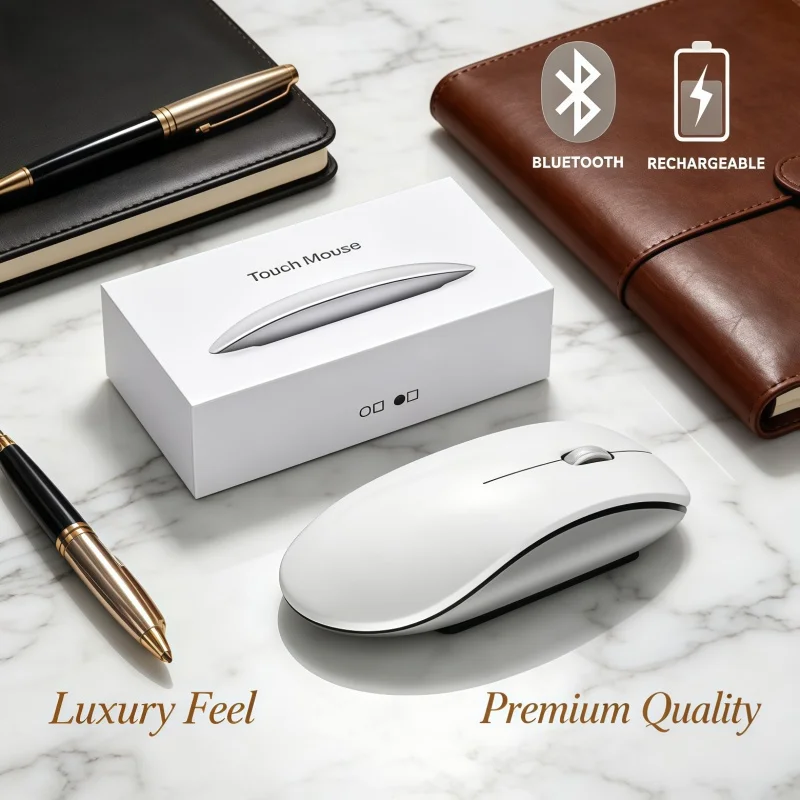 New  HOT Portable Silent Touch Control Bluetooth Mouse Rechargeable Ergonomic Wireless Computer Mice for MacBook Windows Tablet