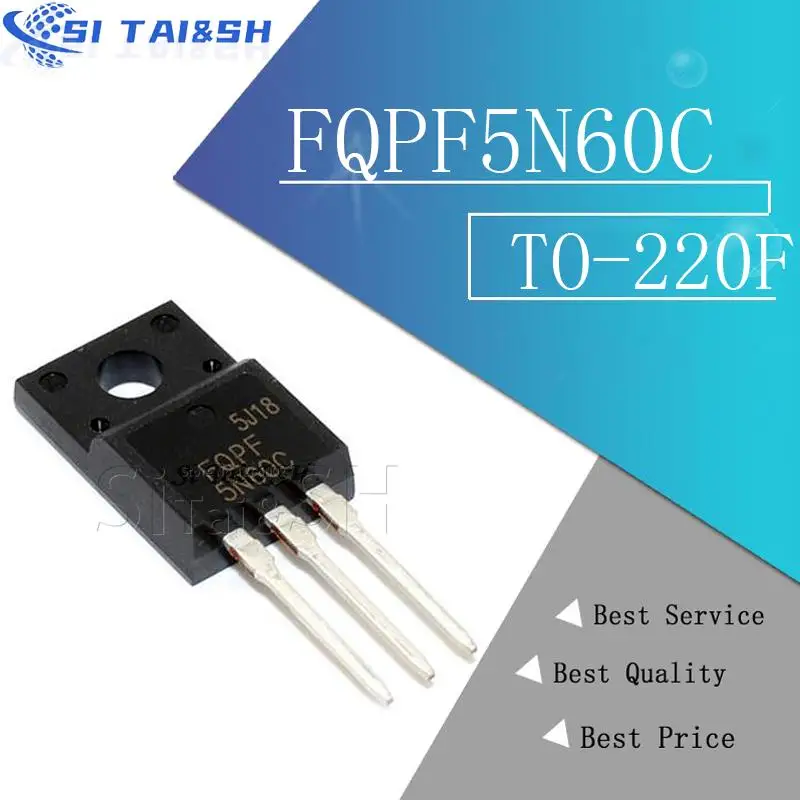 10PCS FQPF5N60C TO-220F FQPF5N60 5N60C 5N60 TO220 TO-220 new MOS FET transistor