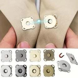 5/8sets Square Magnetic Snap Fasteners Clasps Button Handbag Purse Wallet Craft Bags Parts Accessories 11mm 15mm 19mm Pick Color