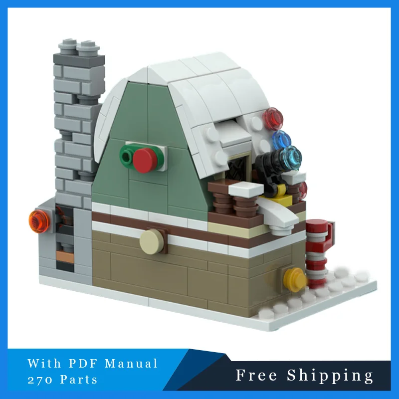 270 パーツ冬エンターテイメントハウスモジュラークリエイティブ MOC ビルディングブロックモデル子供パズル DIY 組立おもちゃクリスマスギフト