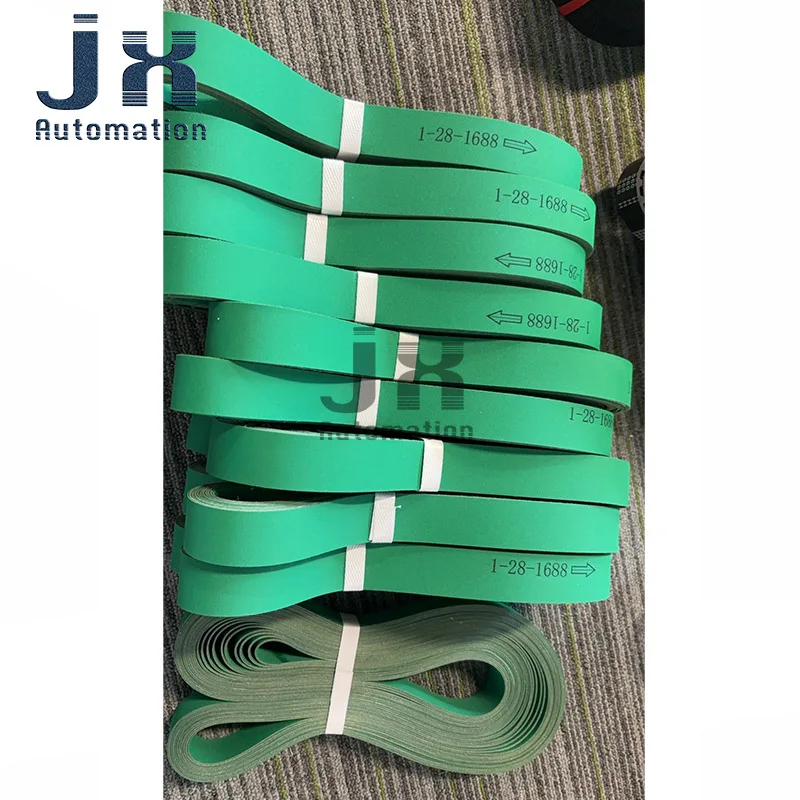 Double Green Color 1688mm* W28mm *1mm Anti Slip Nylon Textile Industry Flat Belt