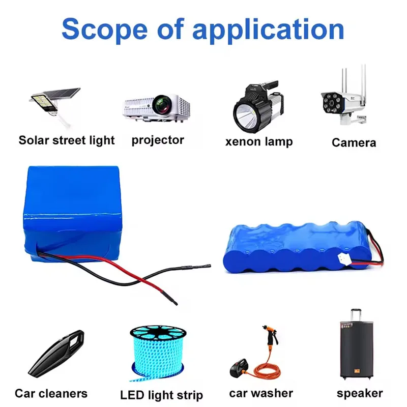 3S2P 11.1V 7000mAh 18650 Li-Ion Battery Pack for CCTV LED Lamp Light Backup Powe Camera Monitor Replacement Battery 12V Battery