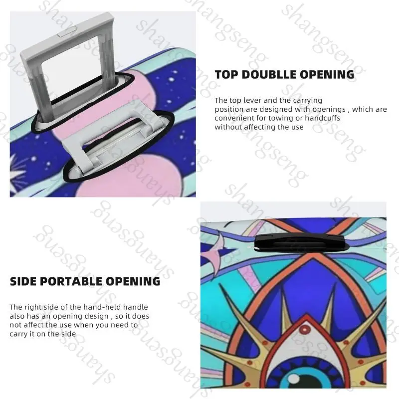 Amulet from the Evil Eye Magic Eye Travel suitcase protective case, suitcase cover, elastic washable Luggage cover, 18-32 in