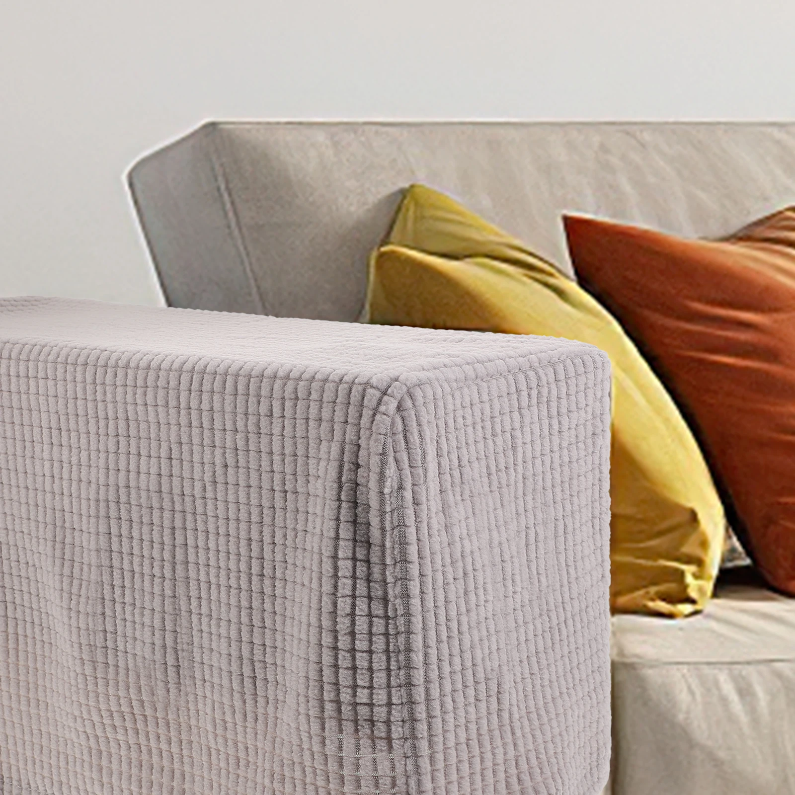 1 paar universele bankarmsteunhoezen flexibel elastisch ontwerp voor armbescherming vlekbestendig wasbaar woonkamer woondecoratie