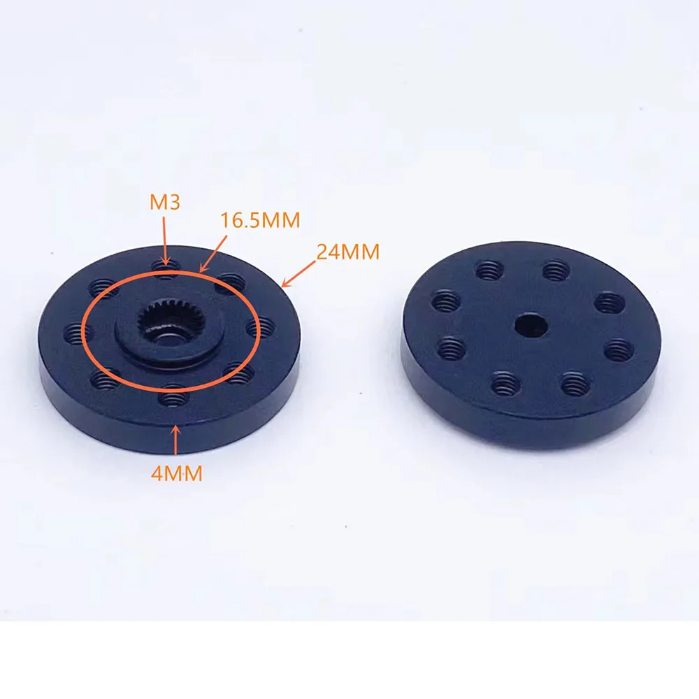 Metal steering gear accessories 25T standard metal steering plate one-word rocking arm small disc robot MG995 / 996 applicable