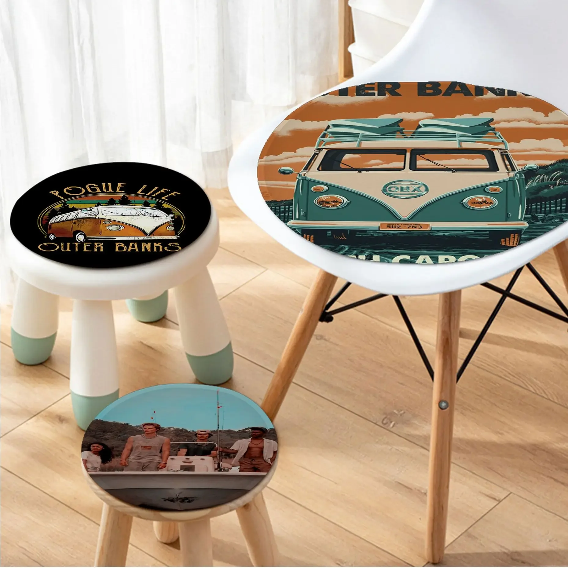 

TV Series Outer Banks Square Seat Cushion Office Dining Stool Pad Sponge Sofa Mat Non-Slip Cushions Home Decor