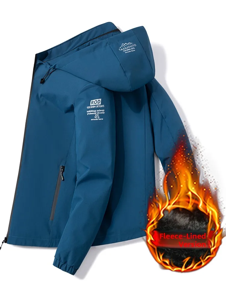 

Мужская утепленная куртка с капюшоном на флисовой подкладке, ветрозащитная, теплая, хлопковая, повседневная, деловая, джентльменская зимняя куртка