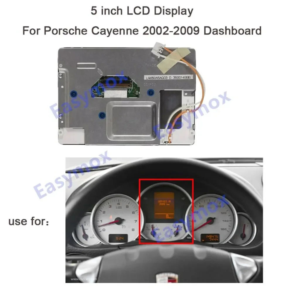 

5 Inch LCD Display for Porsche Caenne 2002-2009 Instrument Cluster Dashbaord Screen LQ050A5AG03