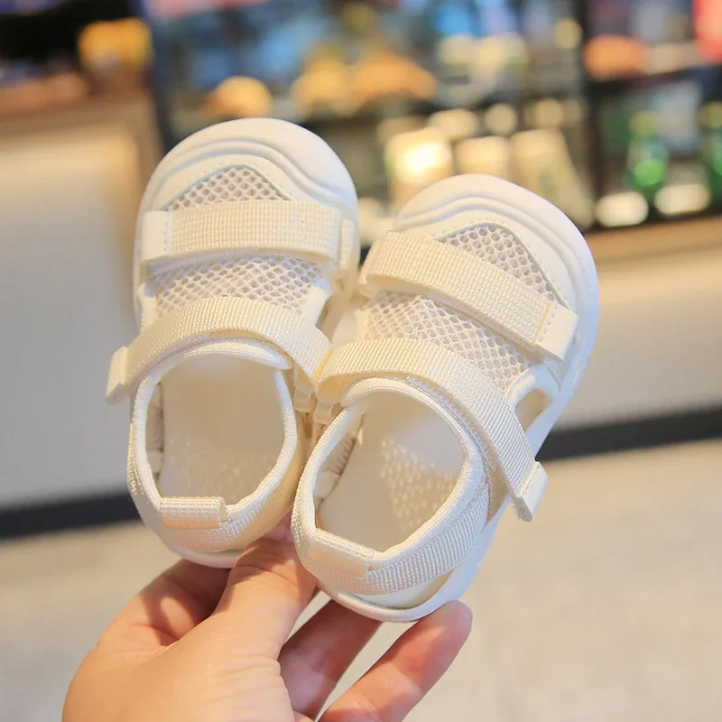 Baby Boys Sandals Summer Girls Casual Shoes Kids First Walkers Shoes Infant Toddler Shoes Anti-collision Children Beach Sandals