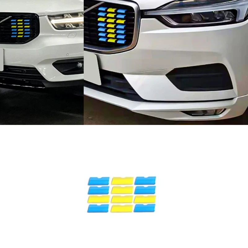 

FOR Volvo Middle mesh Grille decoration decorative strip xc60 s90 xc40 xc90 v40 s60 v60 v90 v60CC V90CC Car accessories sticker