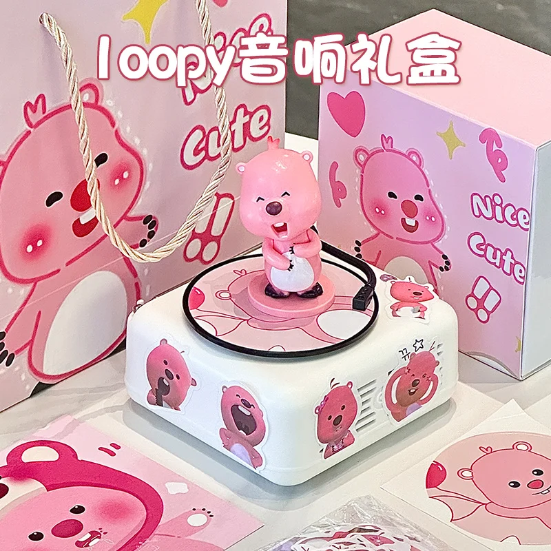 

Loopy розовый милый капибара Bluetooth-динамик Бобр Рубин дает девушку-сюрприз лучший друг любовь сладкая школа на день рождения подарок бойфренду