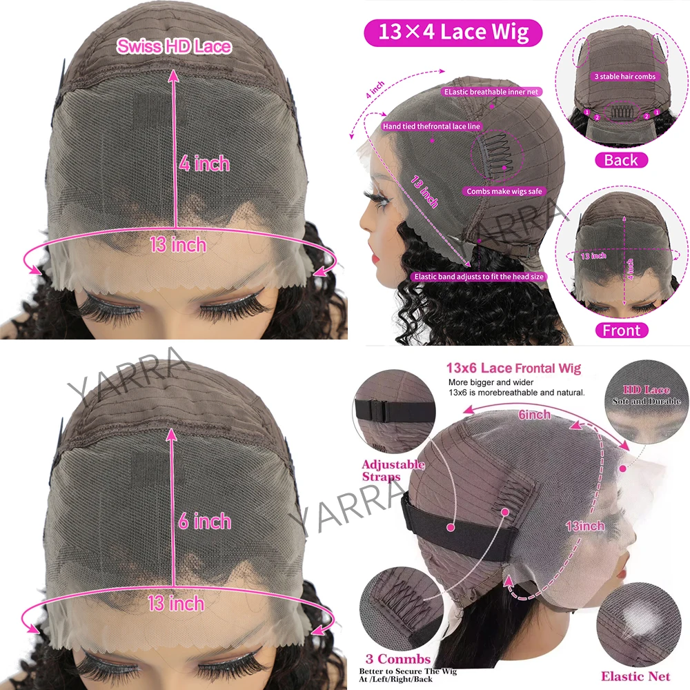 180% الكثافة الجسم موجة 13x6 Hd الدانتيل الباروكة الأمامية شعر الإنسان 13x4 Hd قبل قطعها الدانتيل الباروكات للنساء 360 كامل الدانتيل الجبهة خصلات الشعر المستعار