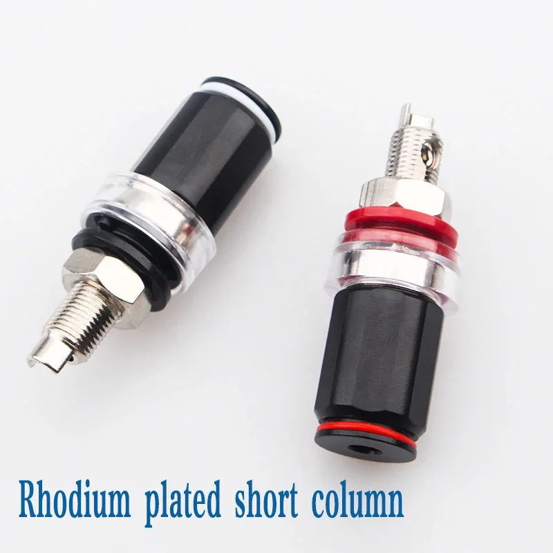 4 stuks koper rhodium vergulde audio luidspreker vrouwelijke aansluiting plug terminal korte kolom gratis solderen