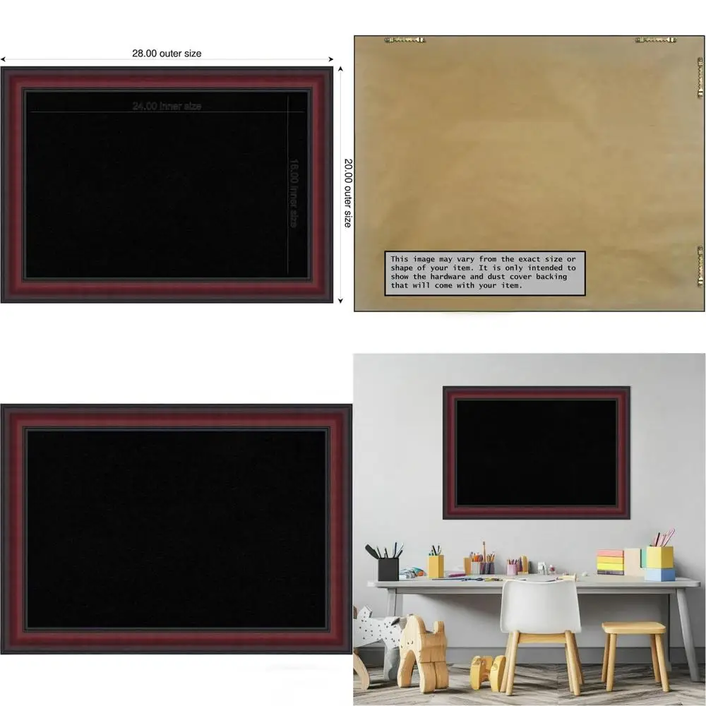 

Cherry-Framed 20x28 Cork Wall Board: Traditional Medium Corkboard for Home and Office Organization