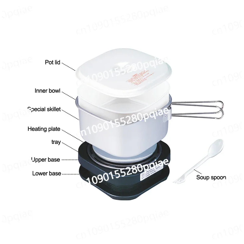 110V/ 220v 350w Dual Voltage Portable Mini Cooker Dormitory Boiled Noodles Boiled Porridge Rice Cooking Machine Electric Hot Pot