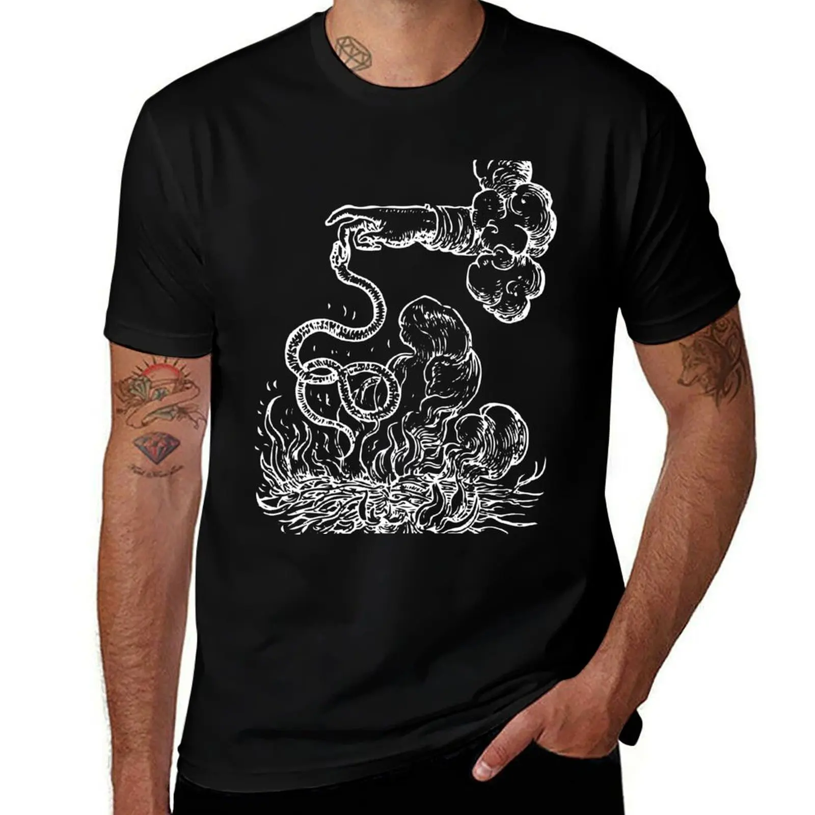 Devises Héro?ques - The Snake (white) T-Shirt t shirts for man cotton funny T-Shirt