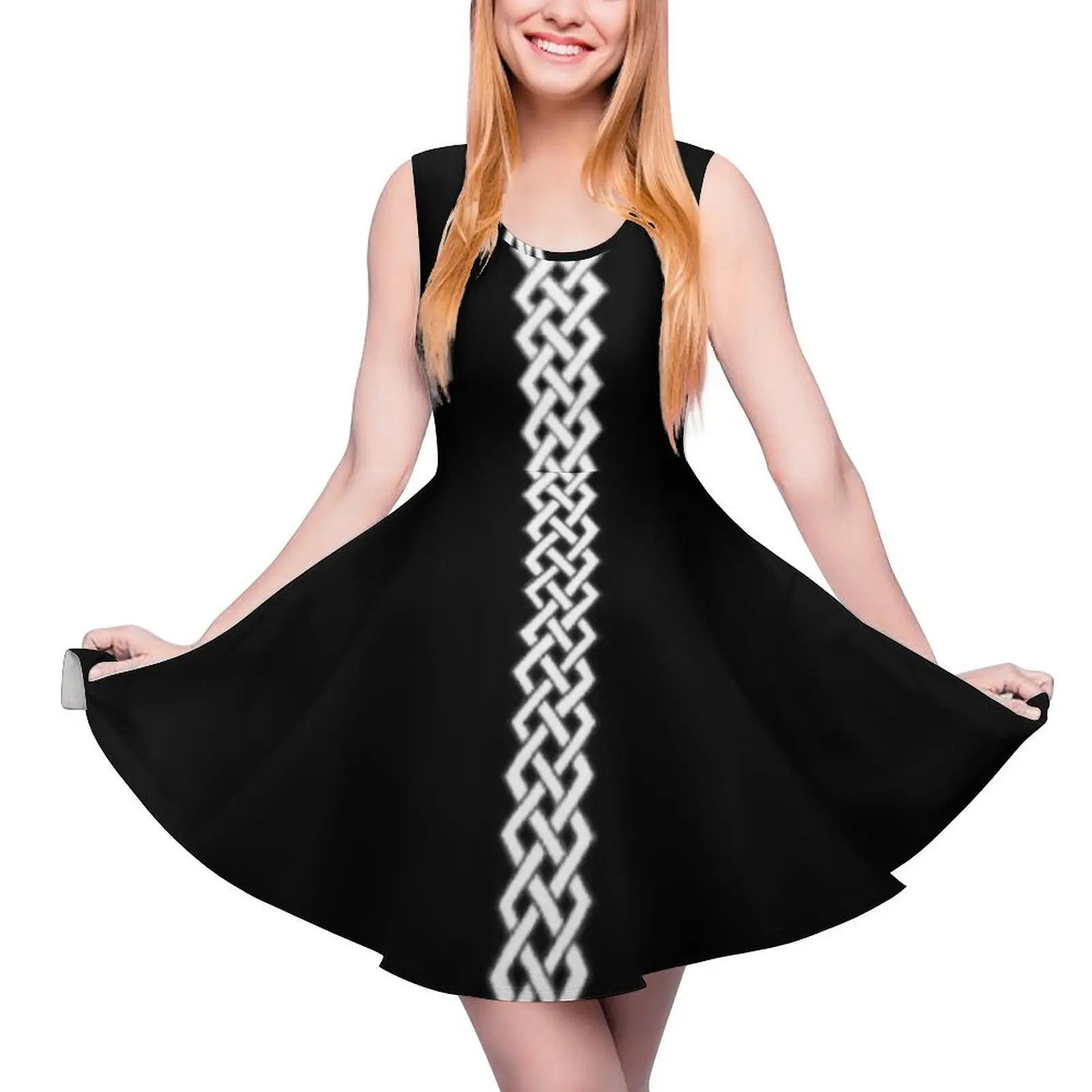 

B&W Knot Sleeveless Dress women"s evening dress 2024 loose summer dress prom dresses luxury woman evening